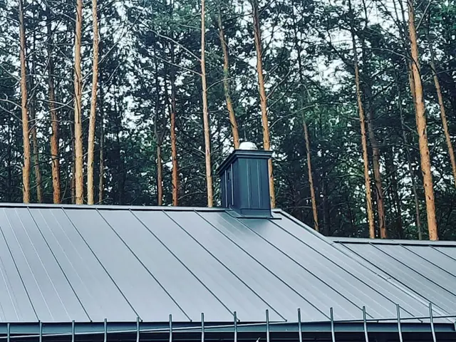 Połać dachu na rąbek stojący